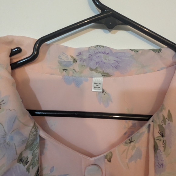 🌸 Floral Chiffon Maxi Dress – Made in India – Size Medium 🌸 - Picture 4 of 6